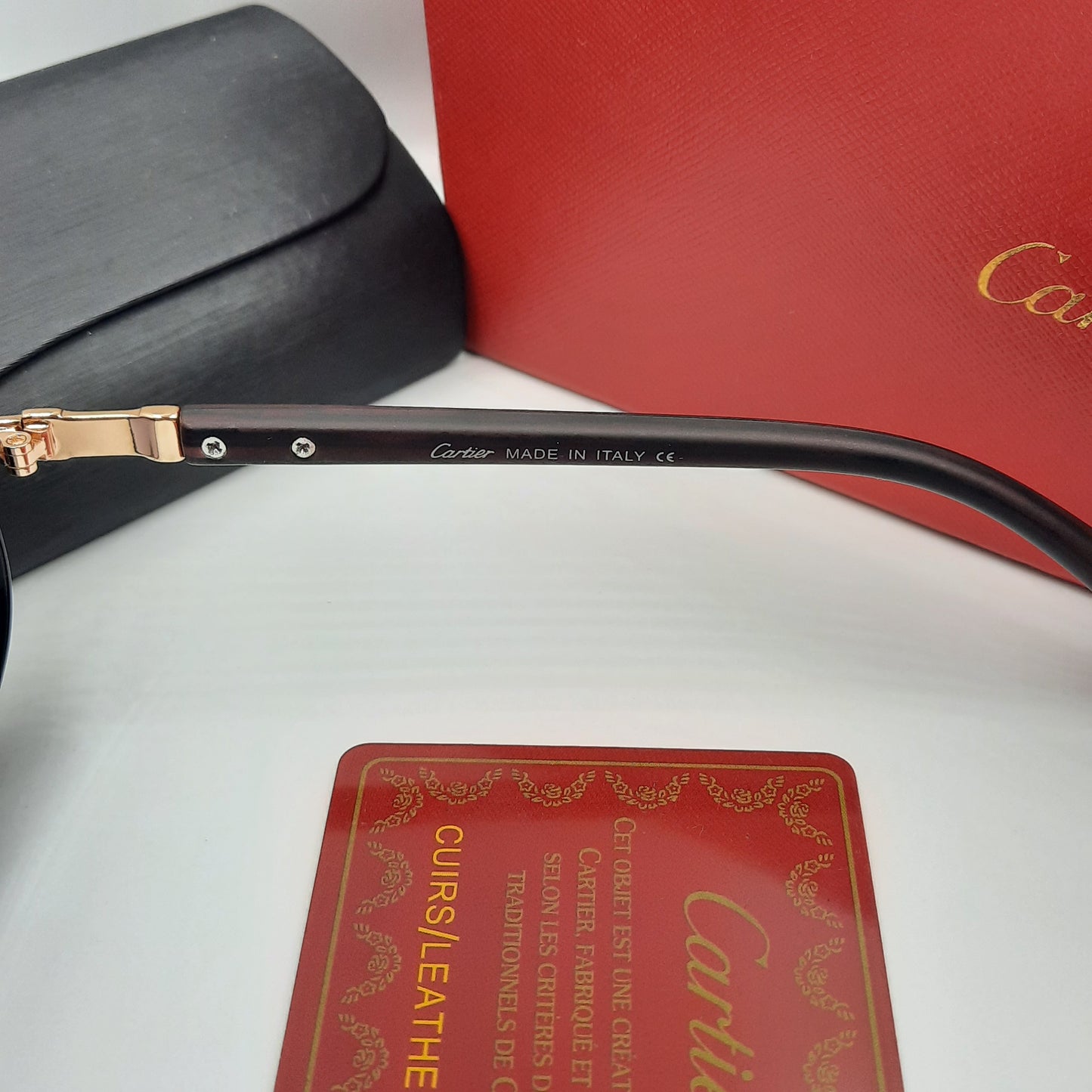 CARTIER doré nois bois