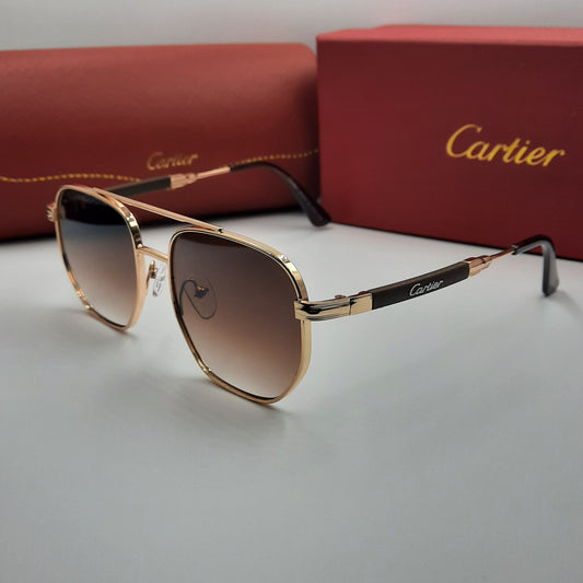 CARTIER doré marron