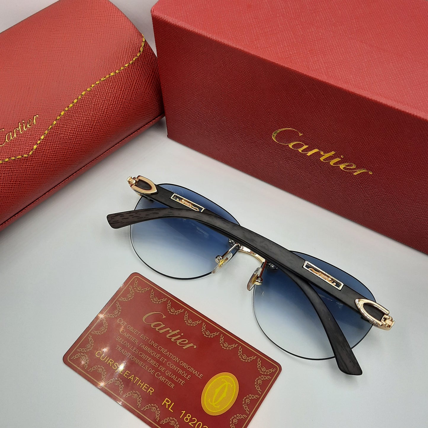 CARTIER percée doré bleu dégradé