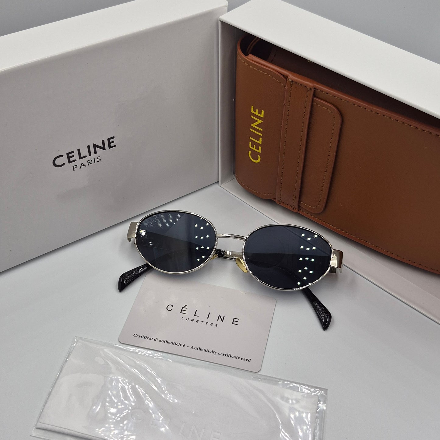 CELINE triomphe argent noir