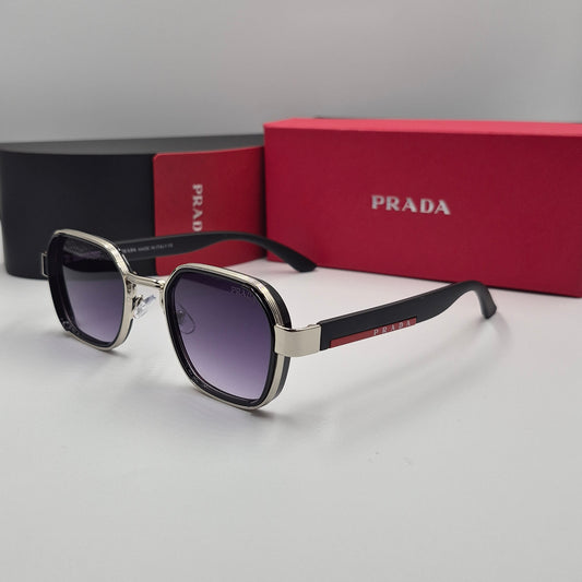 PRADA noir argent rouge flexible