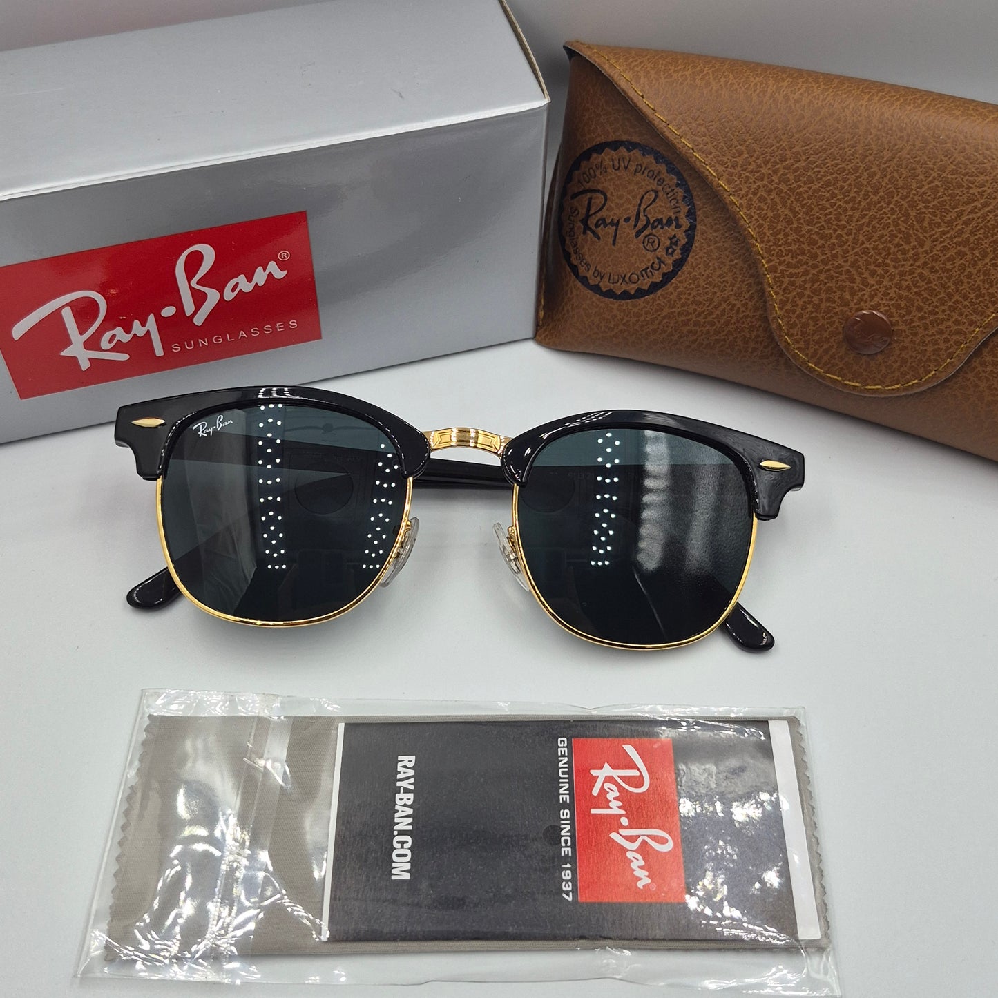 RAYBAN Clubmaster RB-3016 Noir/doré