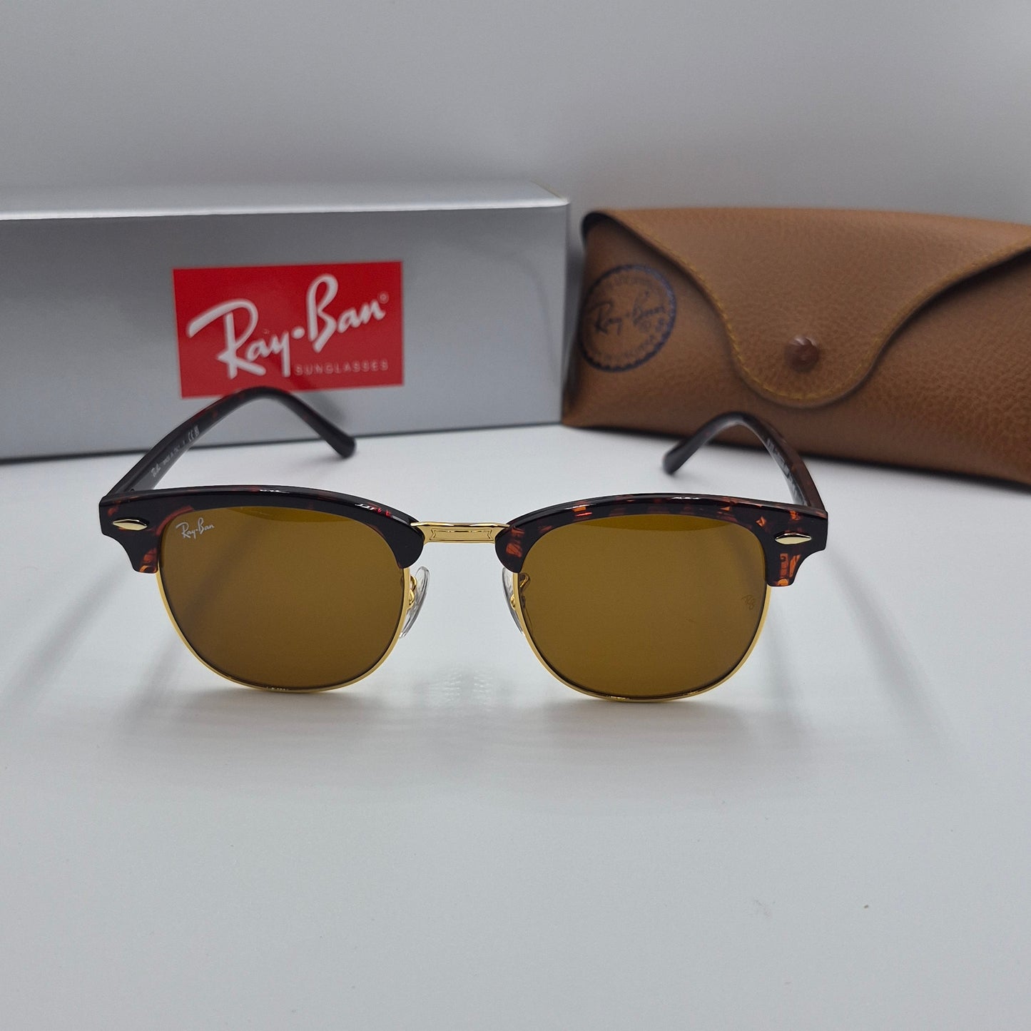 RAYBAN Clubmaster RB-3016 doré marron havane
