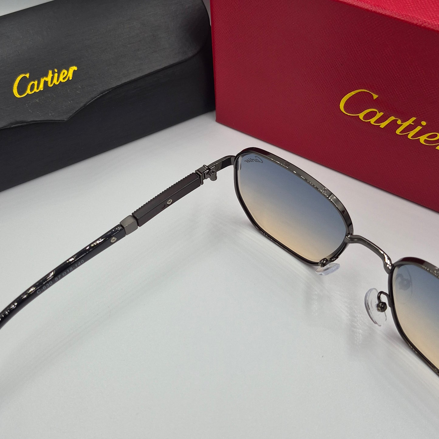 CARTIER santos noir bleu degradé sunset