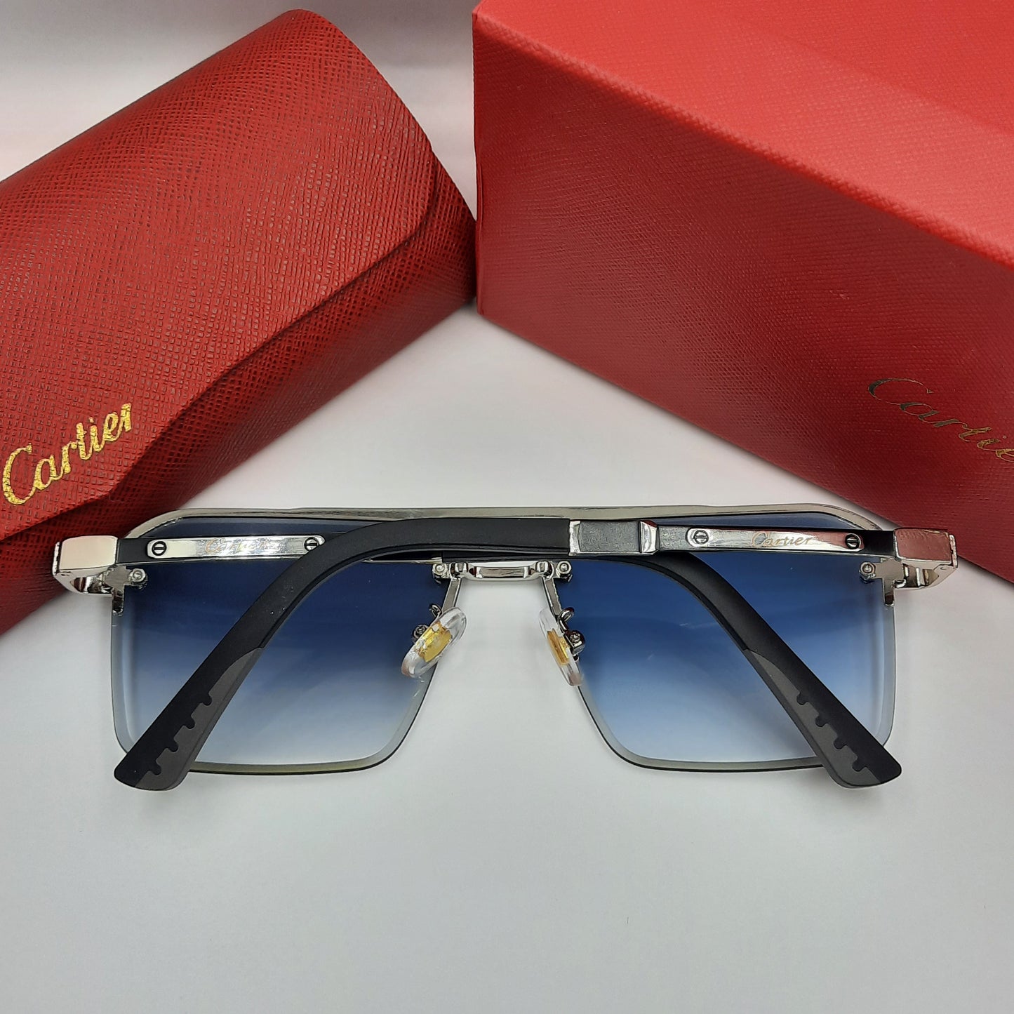 CARTIER bleu ciel argent