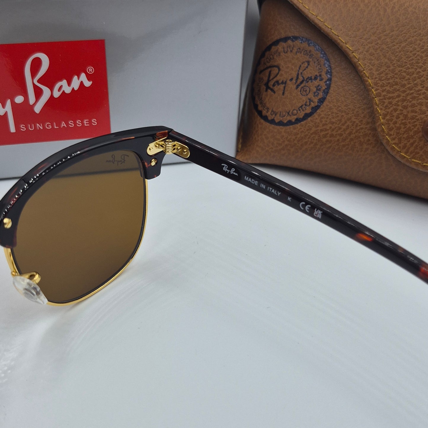 RAYBAN Clubmaster RB-3016 doré marron havane