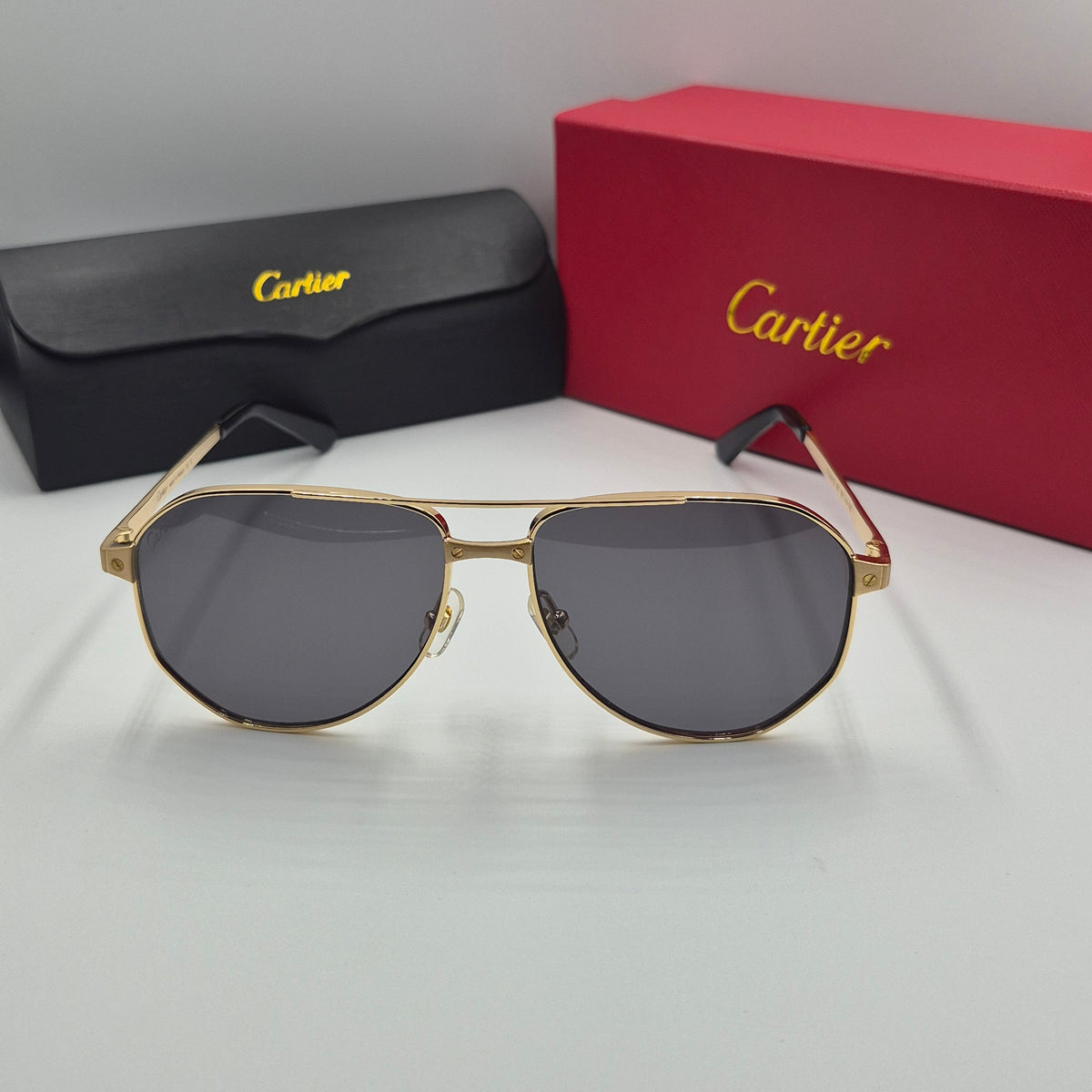 CARTIER santos noir doré