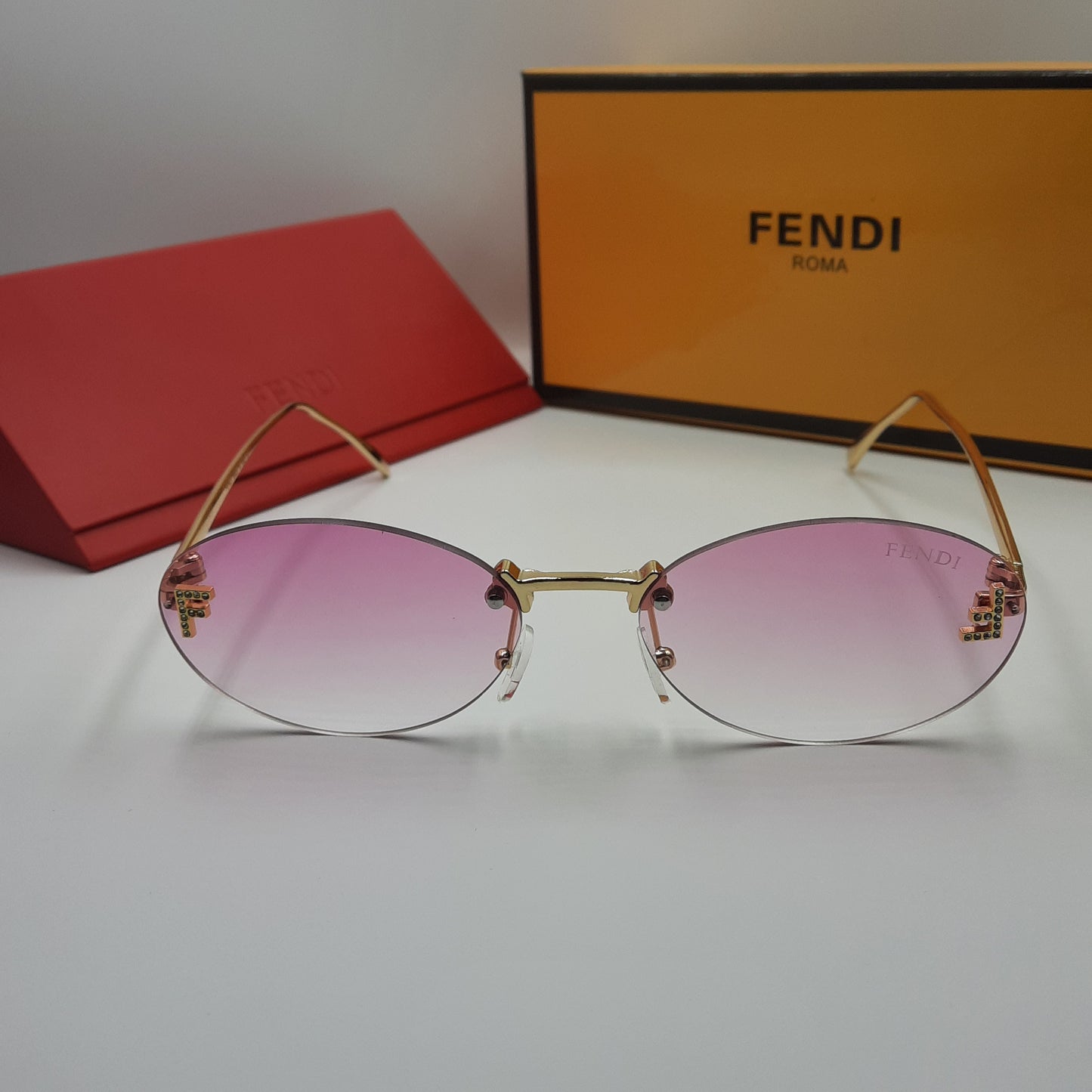 FENDI First crystal violet pink doré