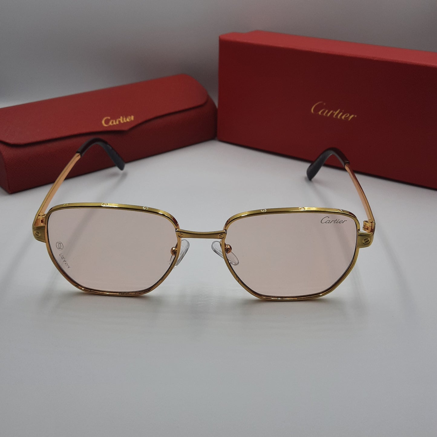 CARTIER doré metal saumon clair