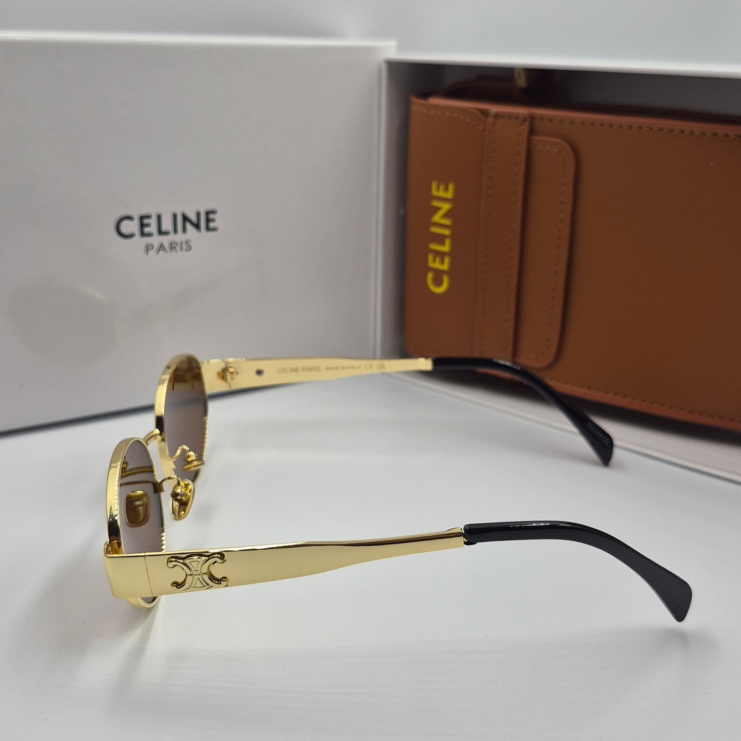 CELINE triomphe doré marron