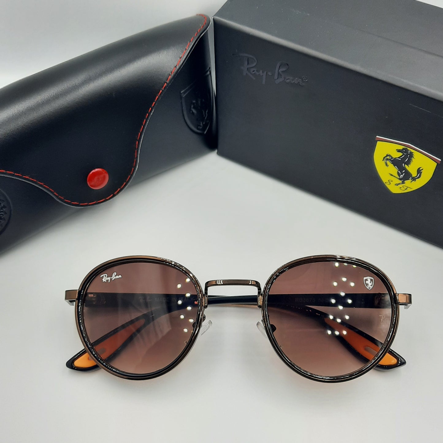 Rayban ferrari marron noir orange