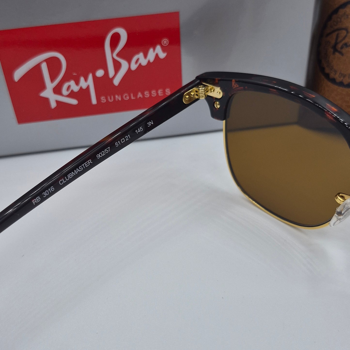 RAYBAN Clubmaster RB-3016 doré marron havane