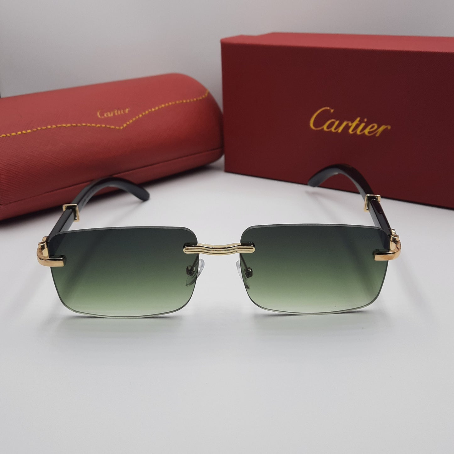 CARTIER percée doré vert noir