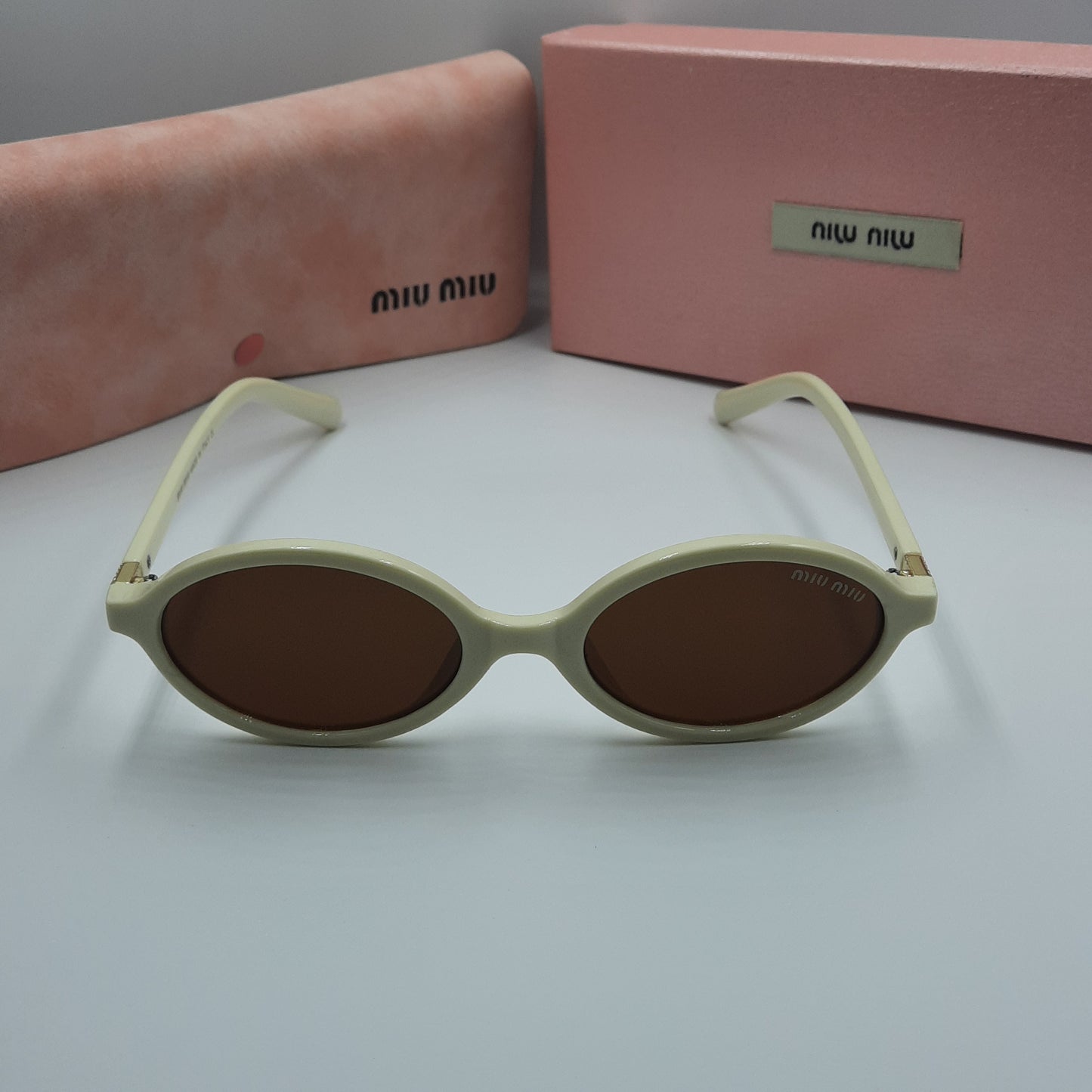 MIU MIU blanc crème doré