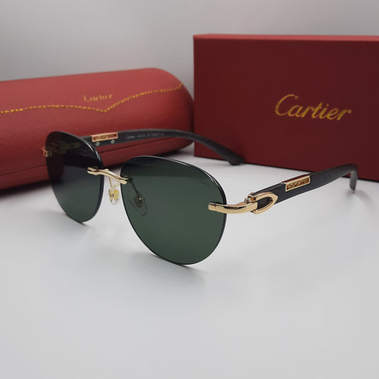 CARTIER percée doré vert wood