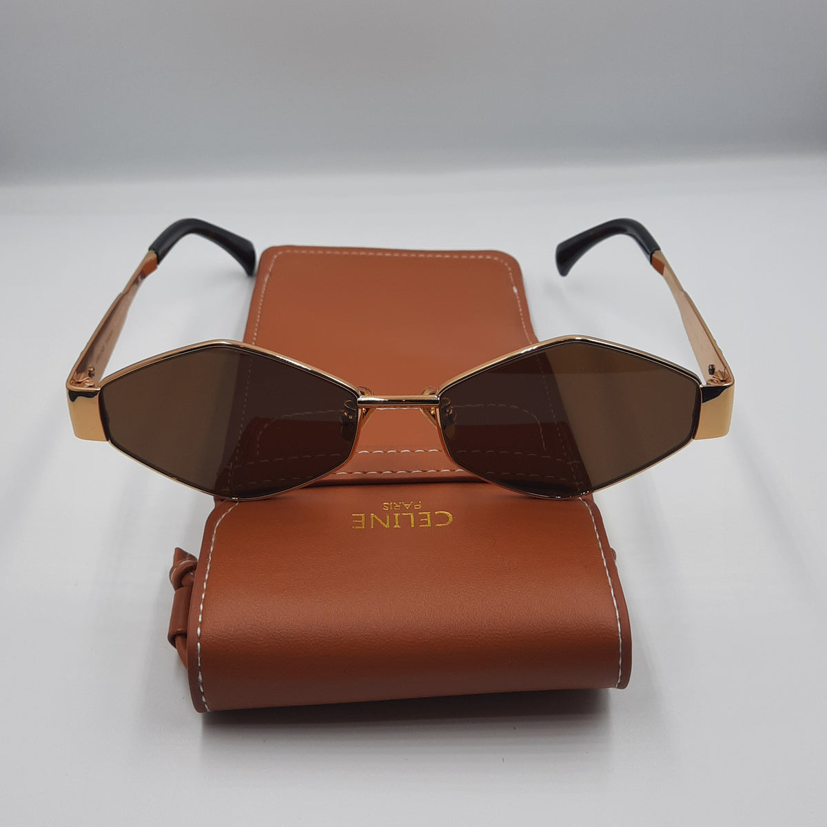 CELINE triomphe doré marron